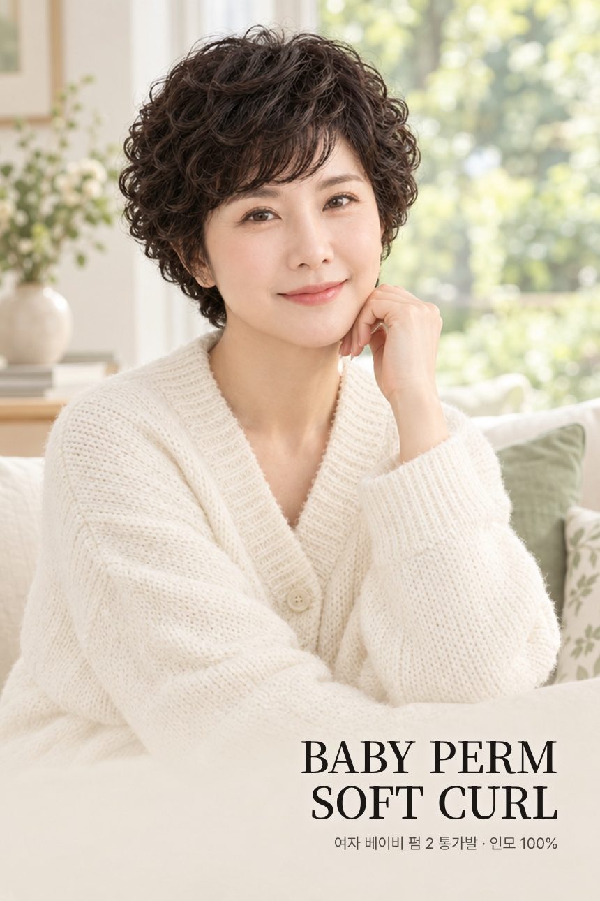 여자 베이비 펌 2 통가발 대표 이미지