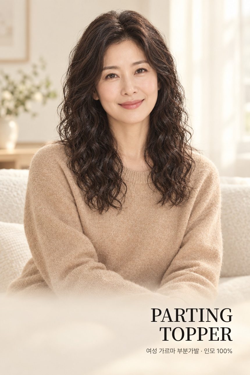 여성 가르마 부분가발 (웨이브 · 직모) 대표 이미지